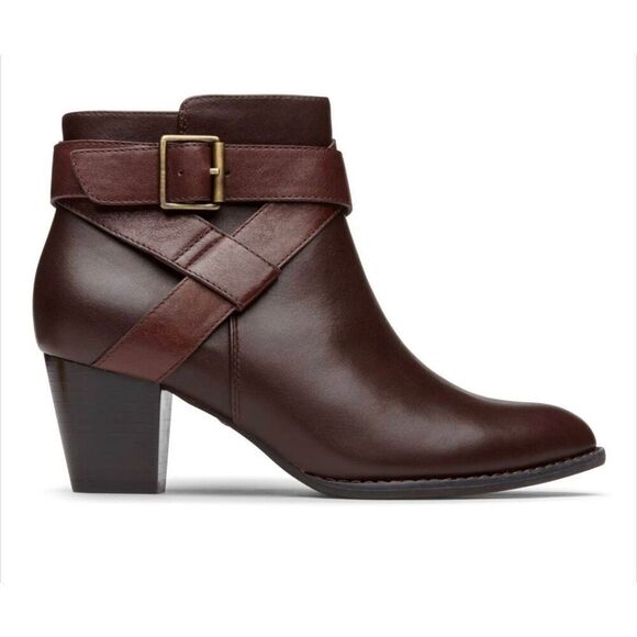 VIONIC Trinity Brown Leather Ankle Boot Size 9 - Picture 1 of 9